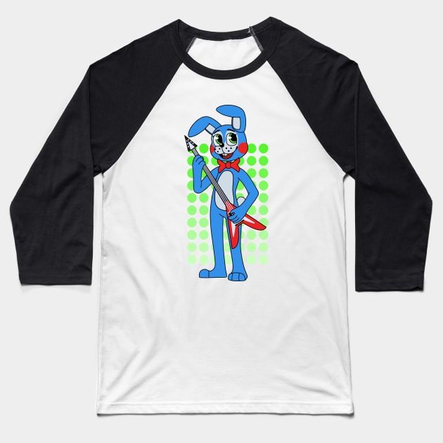 Toy Bonnie - Five Nights at Freddy's 2 Baseball T-Shirt by DragonfyreArts